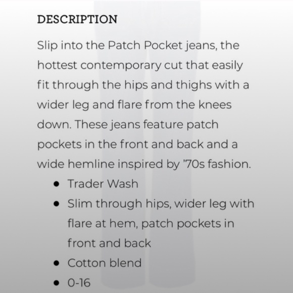 Cabi Patch Pocket Jeans - Picture 4 of 4